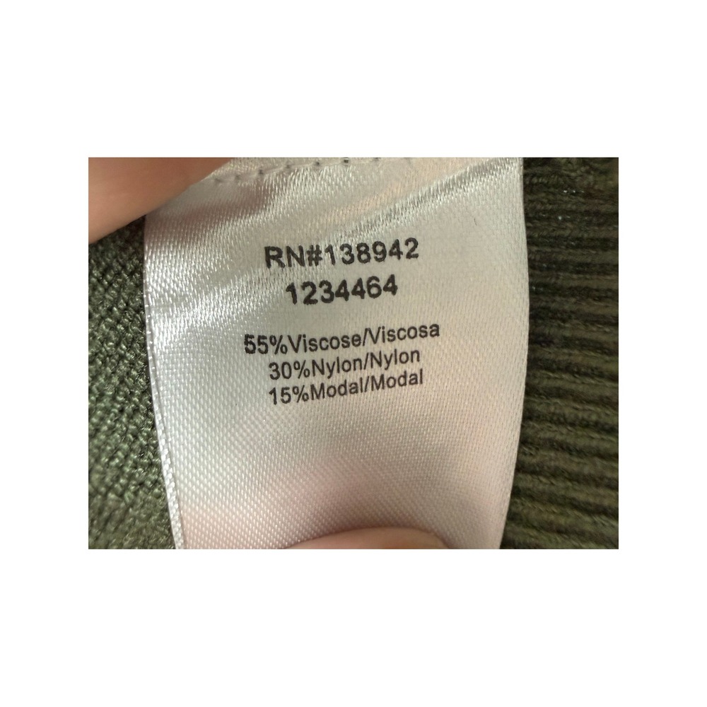 VICI Turtleneck Sweater Womens M Olive Green Puff Victorian Fall Earthy Academia - Picture 4 of 7